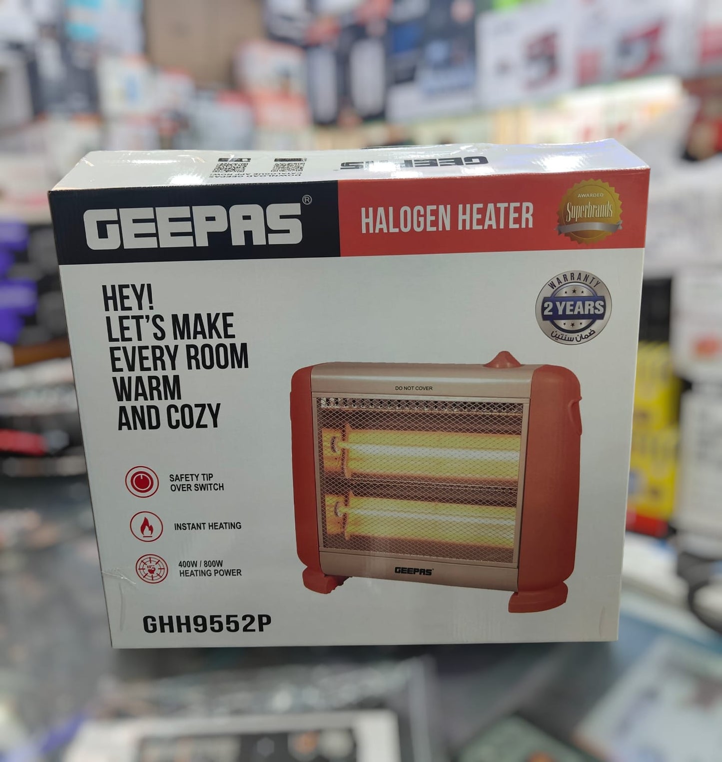 GEEPAS halogen  heater GQH 9552