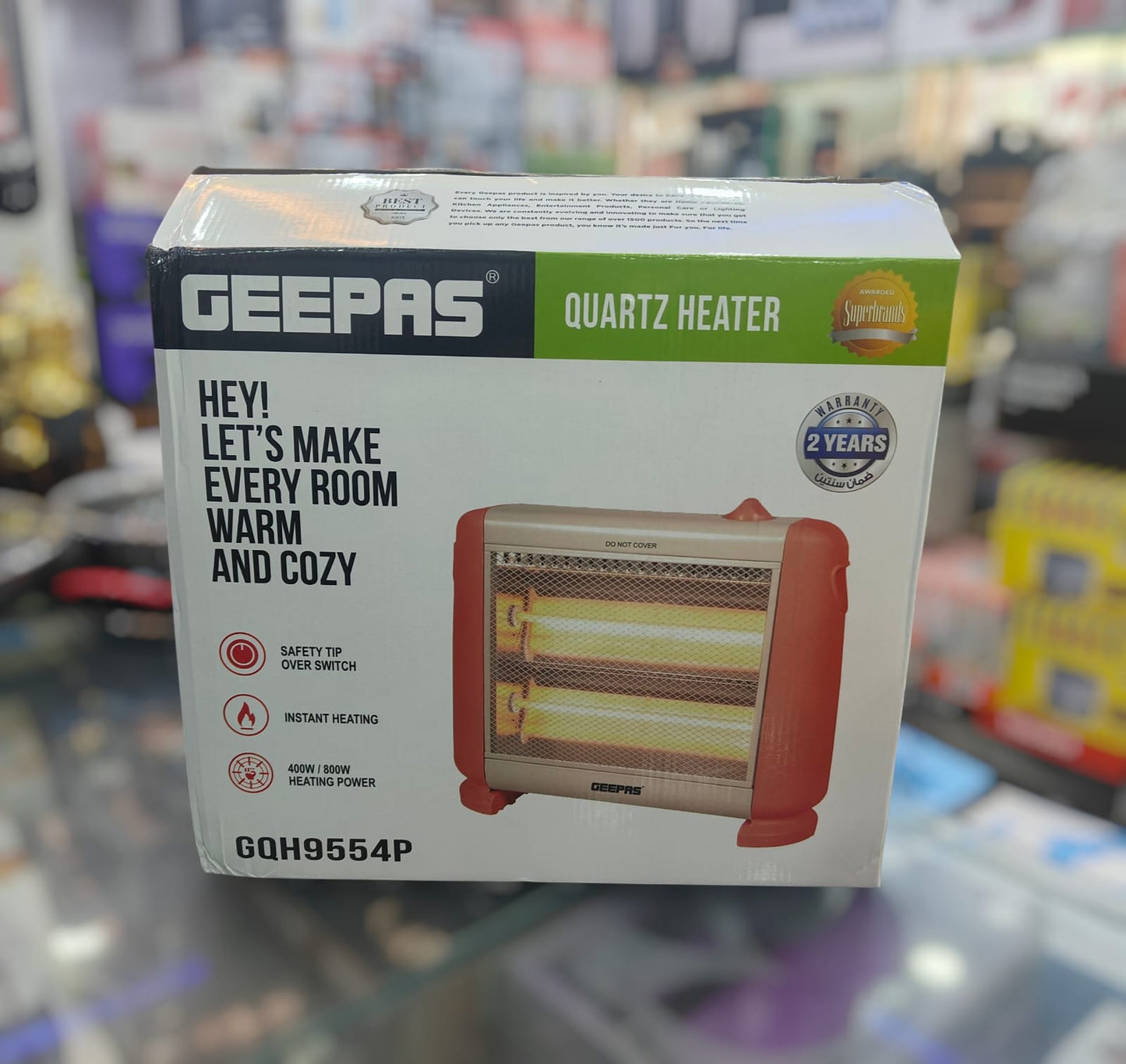 GEEPAS Quartz heater GQH 9554