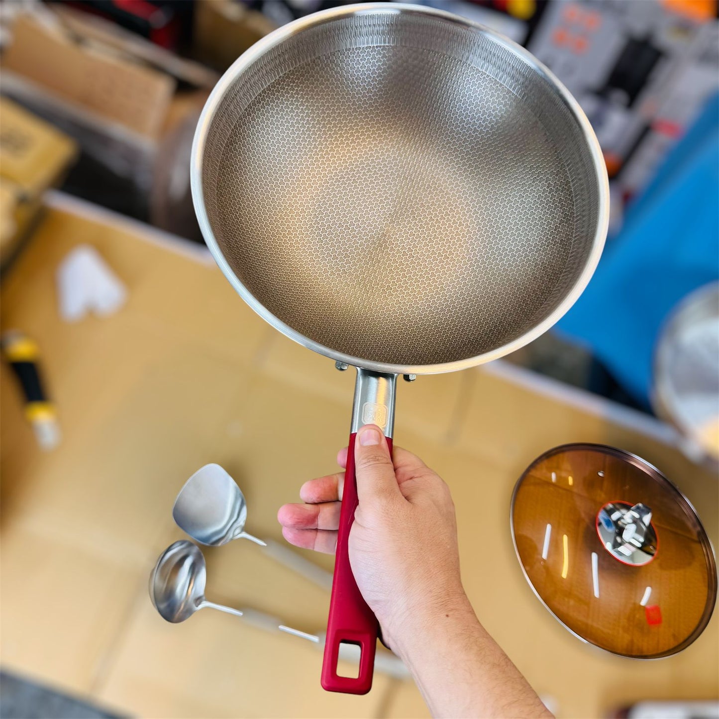 Germany lot honeycomb lesser coating Fry pan