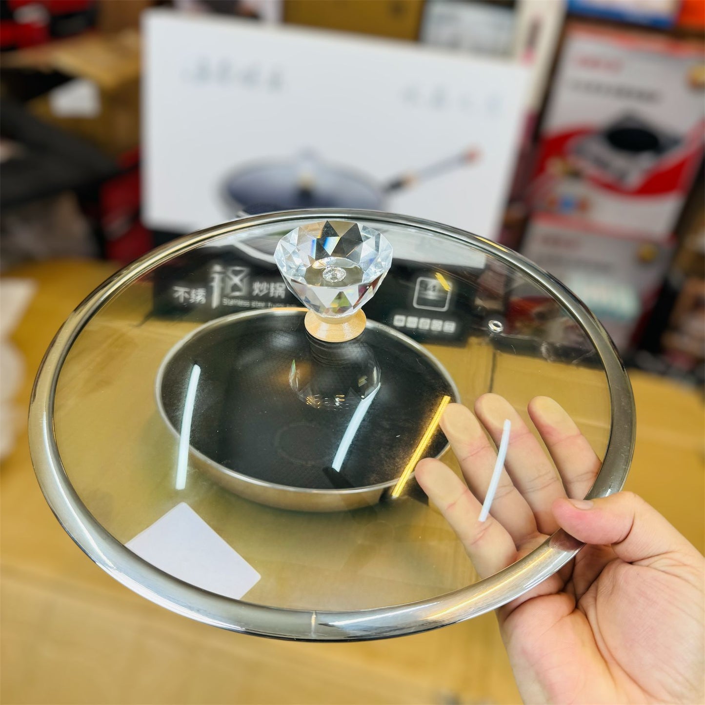 Crystal HoneyComb Laser Coated Deep Pan 34cm