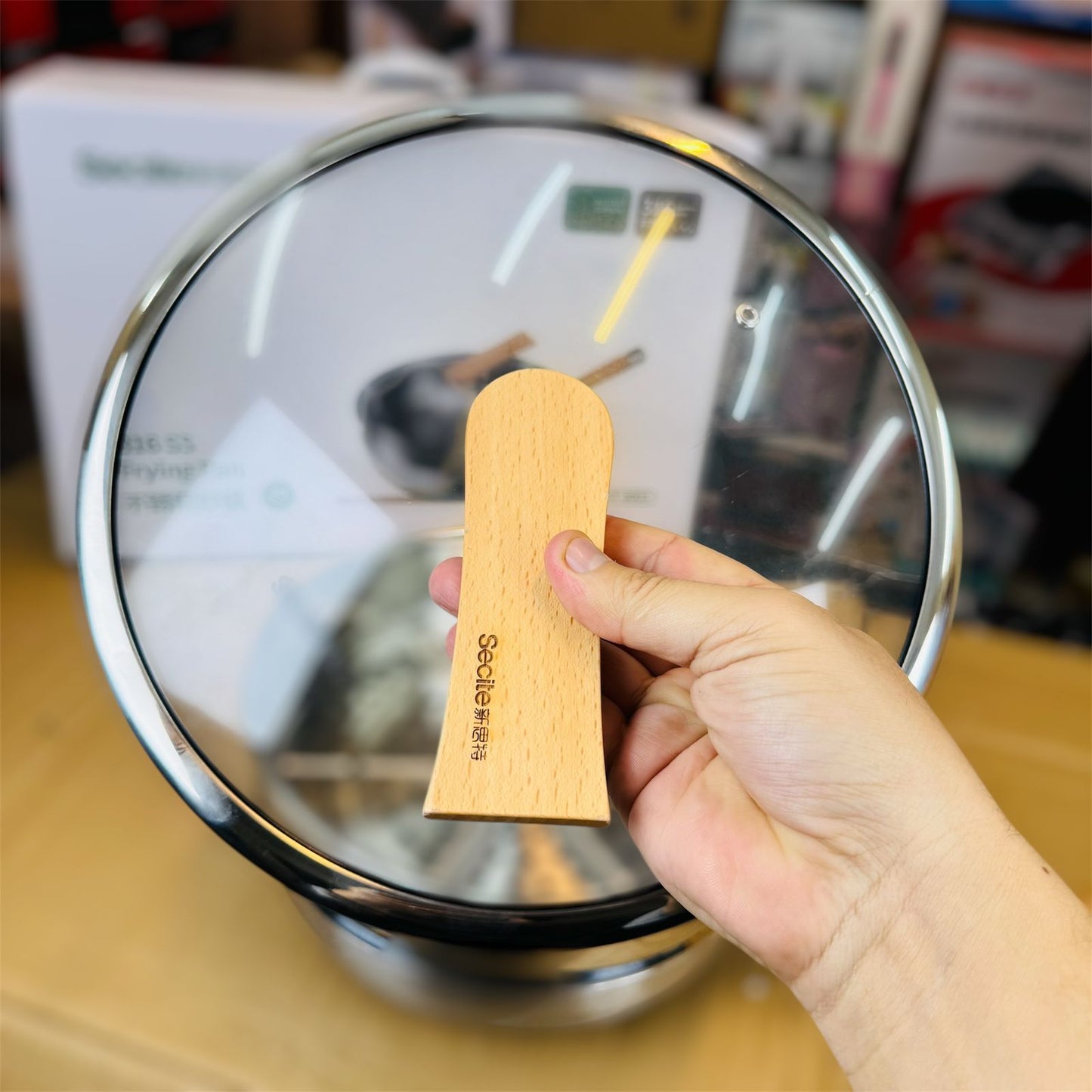 Top Quality 2 in 1 HoneyComb Laser Coated Deep fry Pan & Steamer