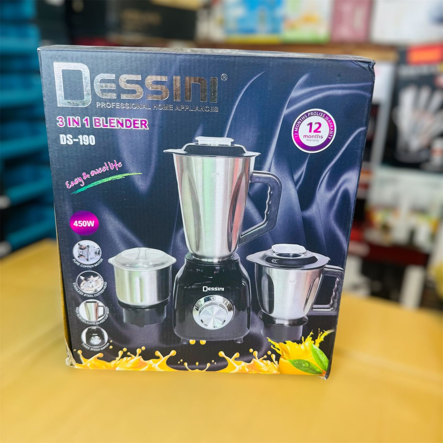 DESSINI 3 in 1 Blender Grinder 450W