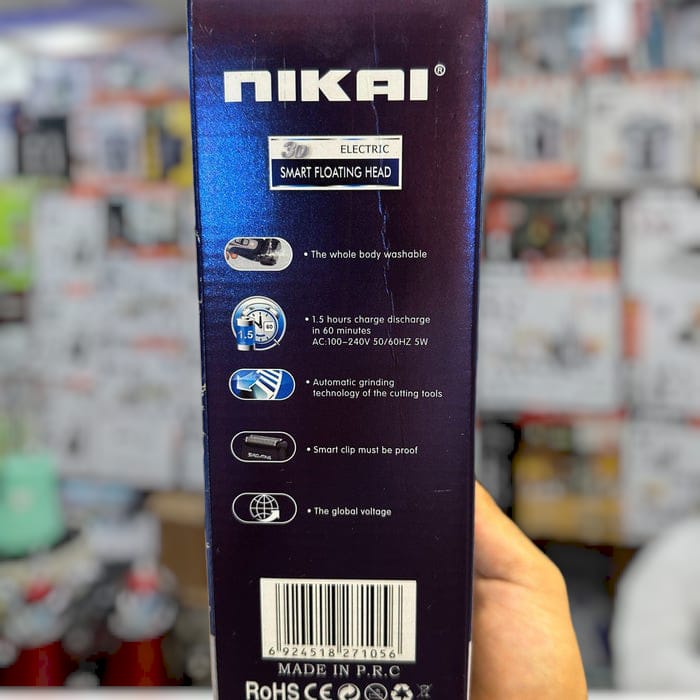 Nikai 3D Washable Shaver NK-7119 (Floating Heads, 3-Hour Battery)