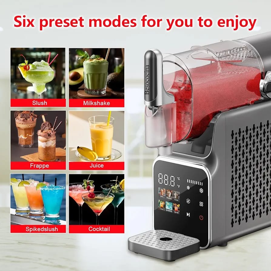 UAkeen Slush Machine for Home, Party & Small Business, Makes Slushies