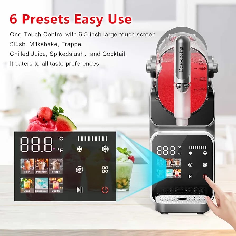 UAkeen Slush Machine for Home, Party & Small Business, Makes Slushies