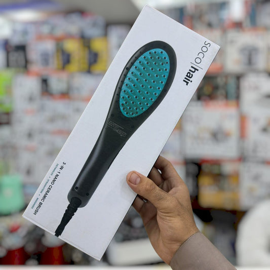 SOCO 3 in 1 straightener brush NC001