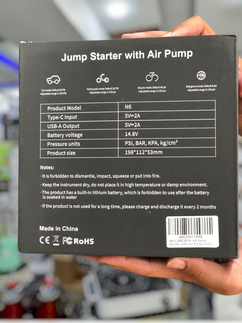 imported 4 in 1 jump starter with air pump N