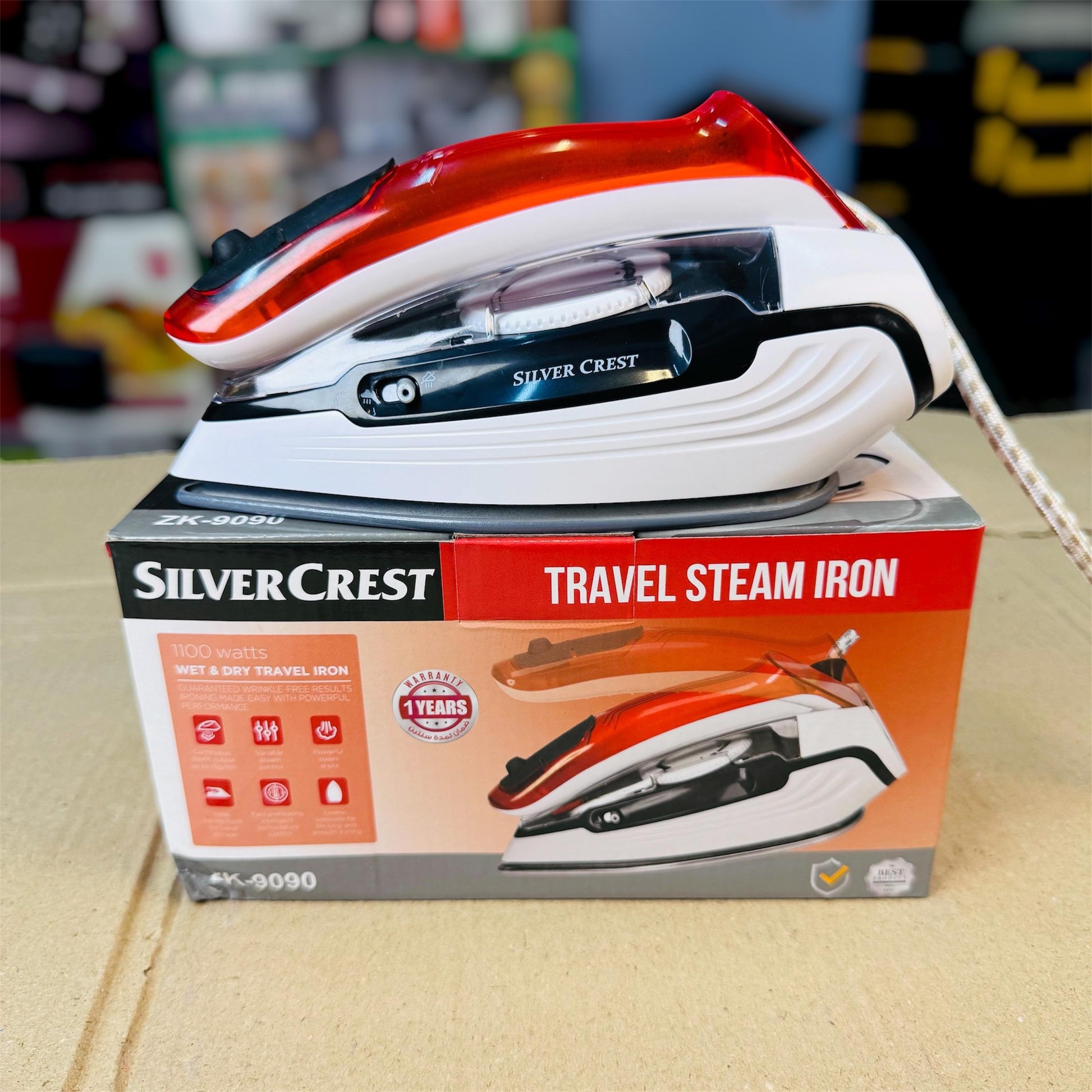 Silver Crest iron foldable handle