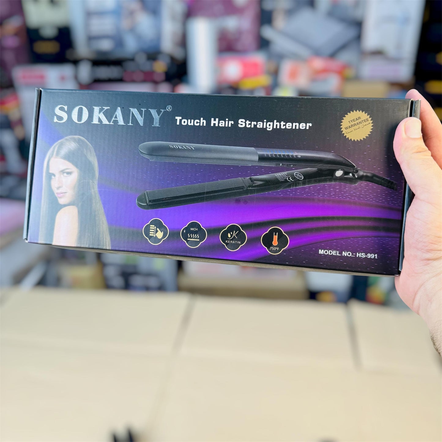 Sokany hair straightener side view