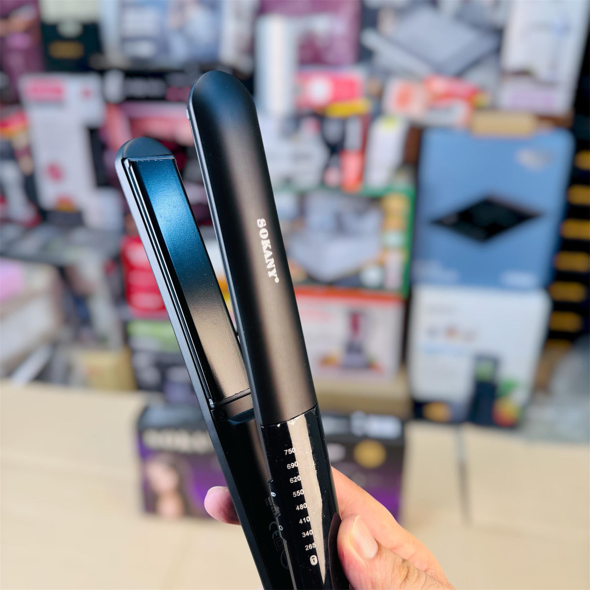 Sokany hair straightener heating indicator