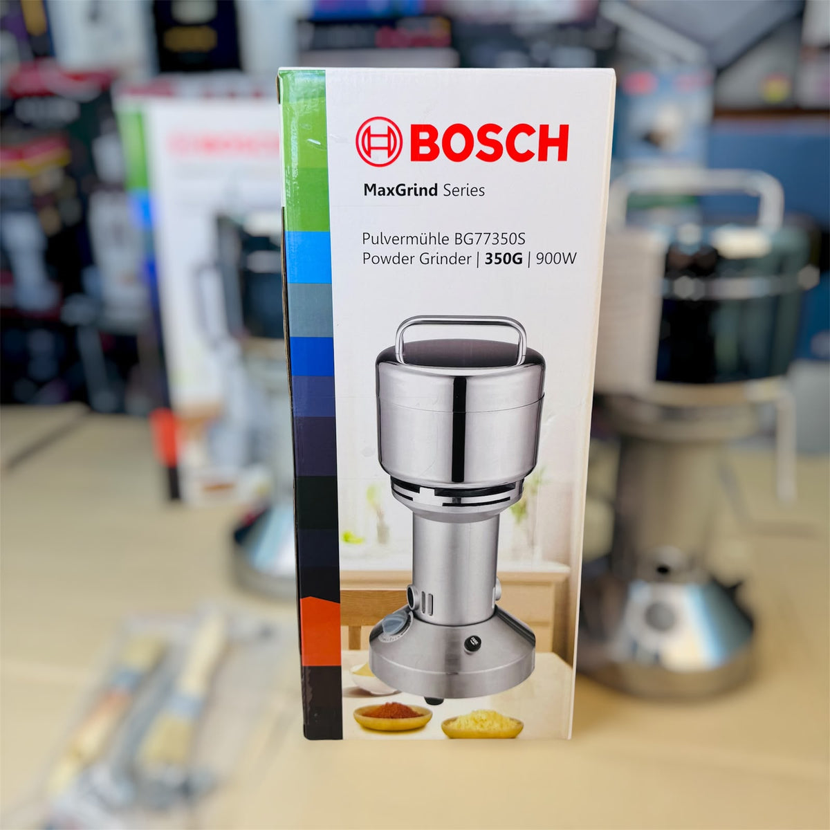 Bosch-style grinder in use