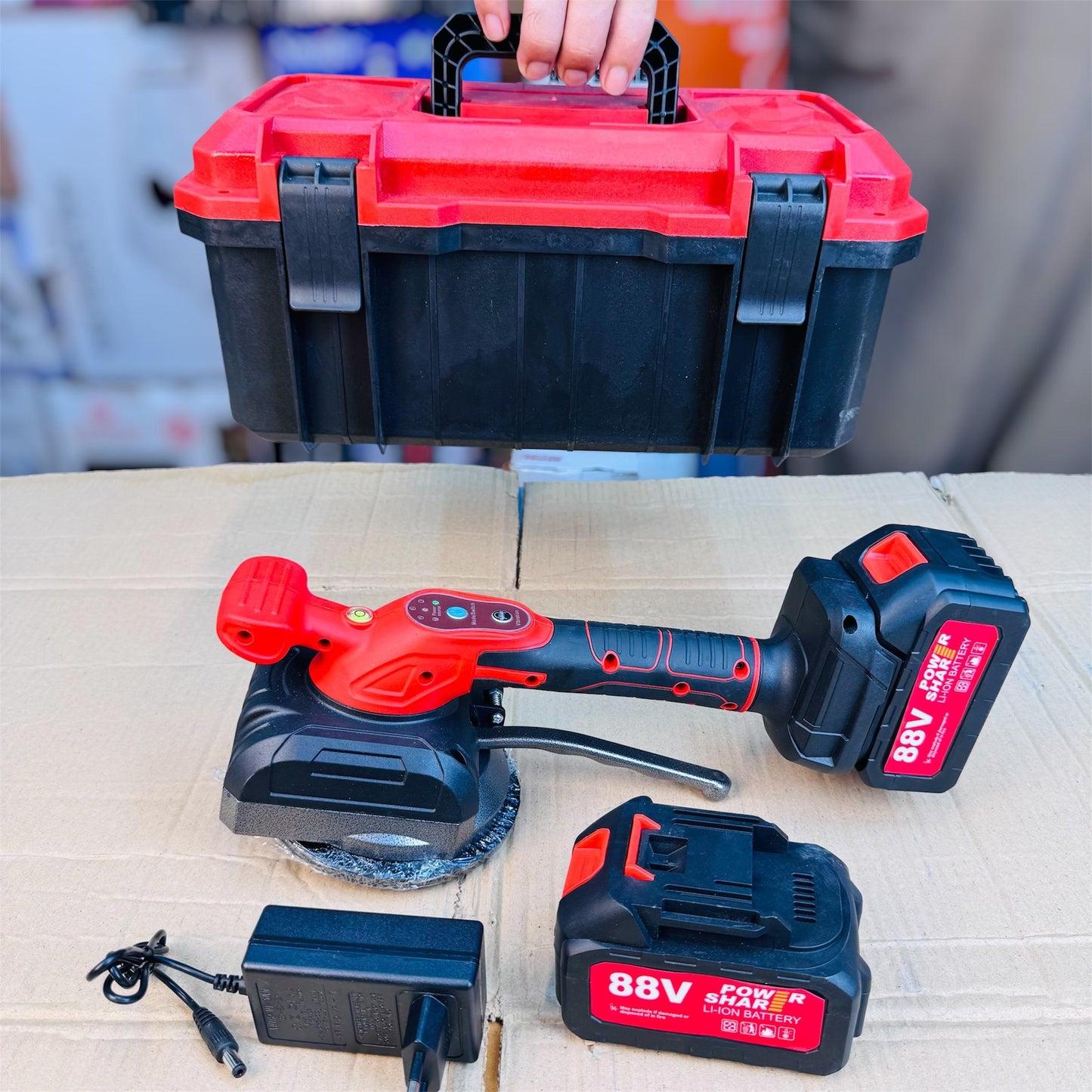 Cordless Tile Vibrator with 2 Batteries – Professional Tile Leveling Tool