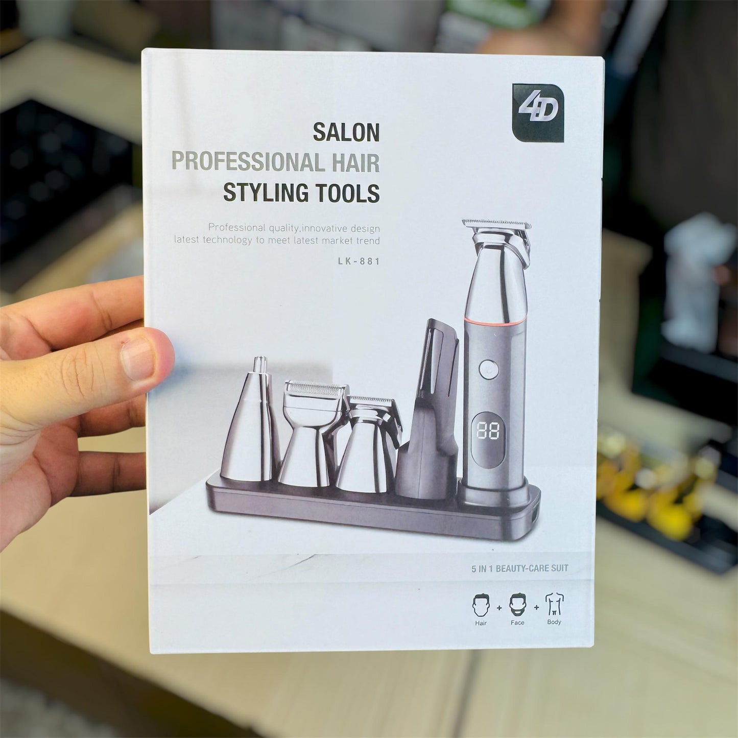 5-in-1 Professional Grooming Kit & Shaver – All-in-One Trimmer for Beard, Hair & Body