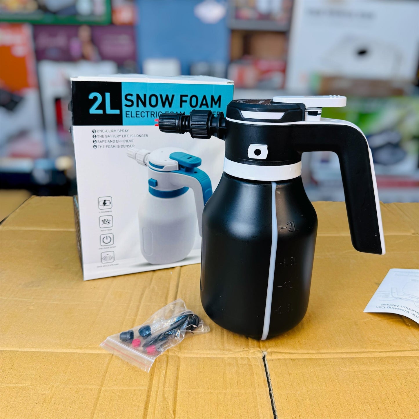 Snow Foam 2L Electric Foam Sprayer – Portable Car Wash Foam Gun