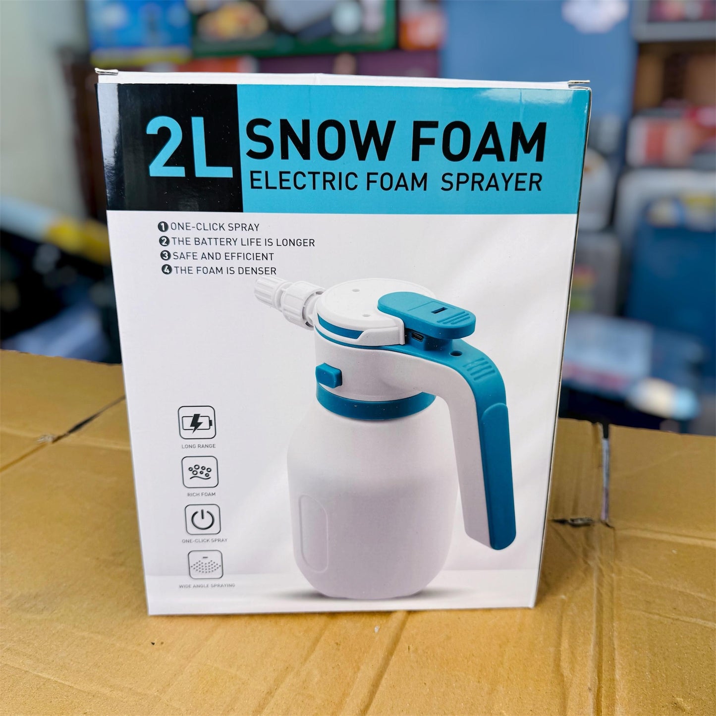 Snow Foam 2L Electric Foam Sprayer – Portable Car Wash Foam Gun
