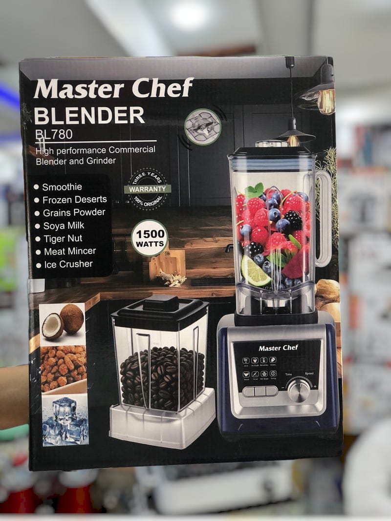 Master Chef Commercial Blender & Grinder BL780 – Heavy-Duty Kitchen Blender