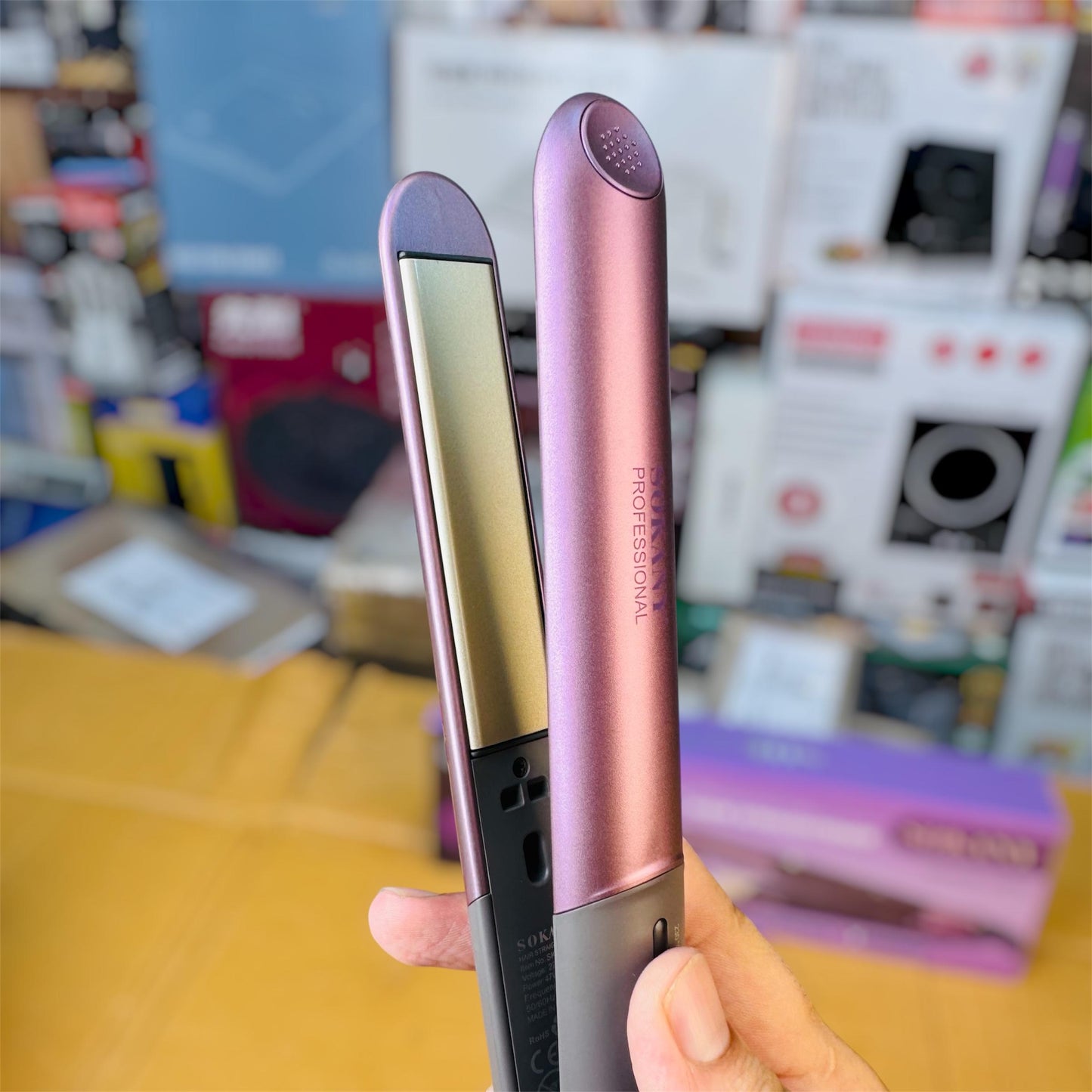 Sokany Hair Straightener SK-15076 – Ceramic Plate Styling Iron