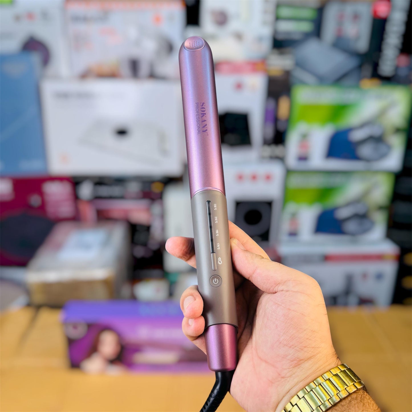 Sokany Hair Straightener SK-15076 – Ceramic Plate Styling Iron