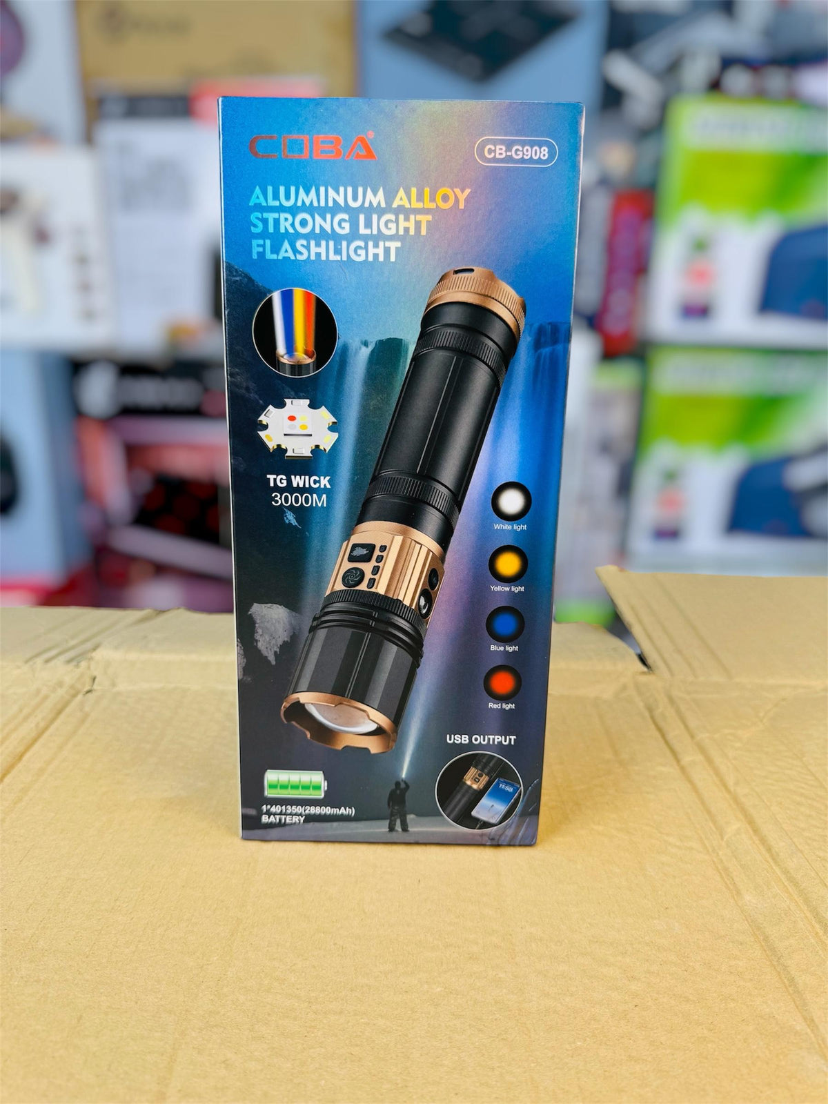 COBA Aluminum Alloy Strong Flashlight – Durable High-Power LED Torch