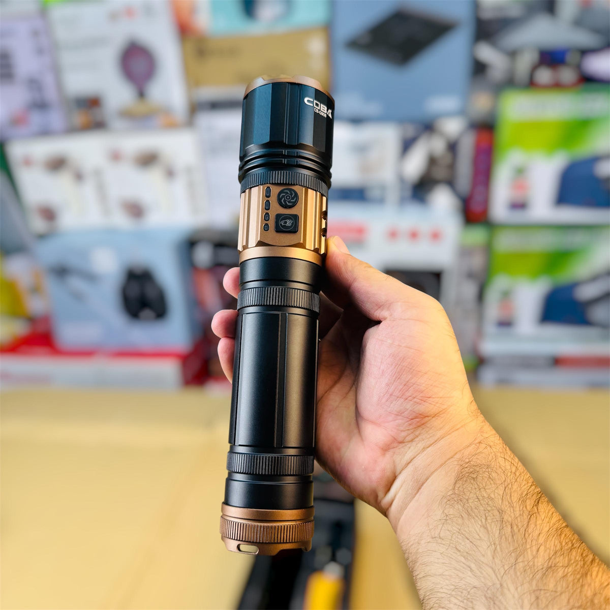 COBA Aluminum Alloy Strong Flashlight – Durable High-Power LED Torch
