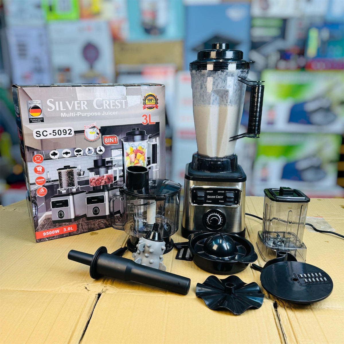 Silver crest 8-in-1 Multi-Purpose Juicer – Electric Fruit & Vegetable Juicer