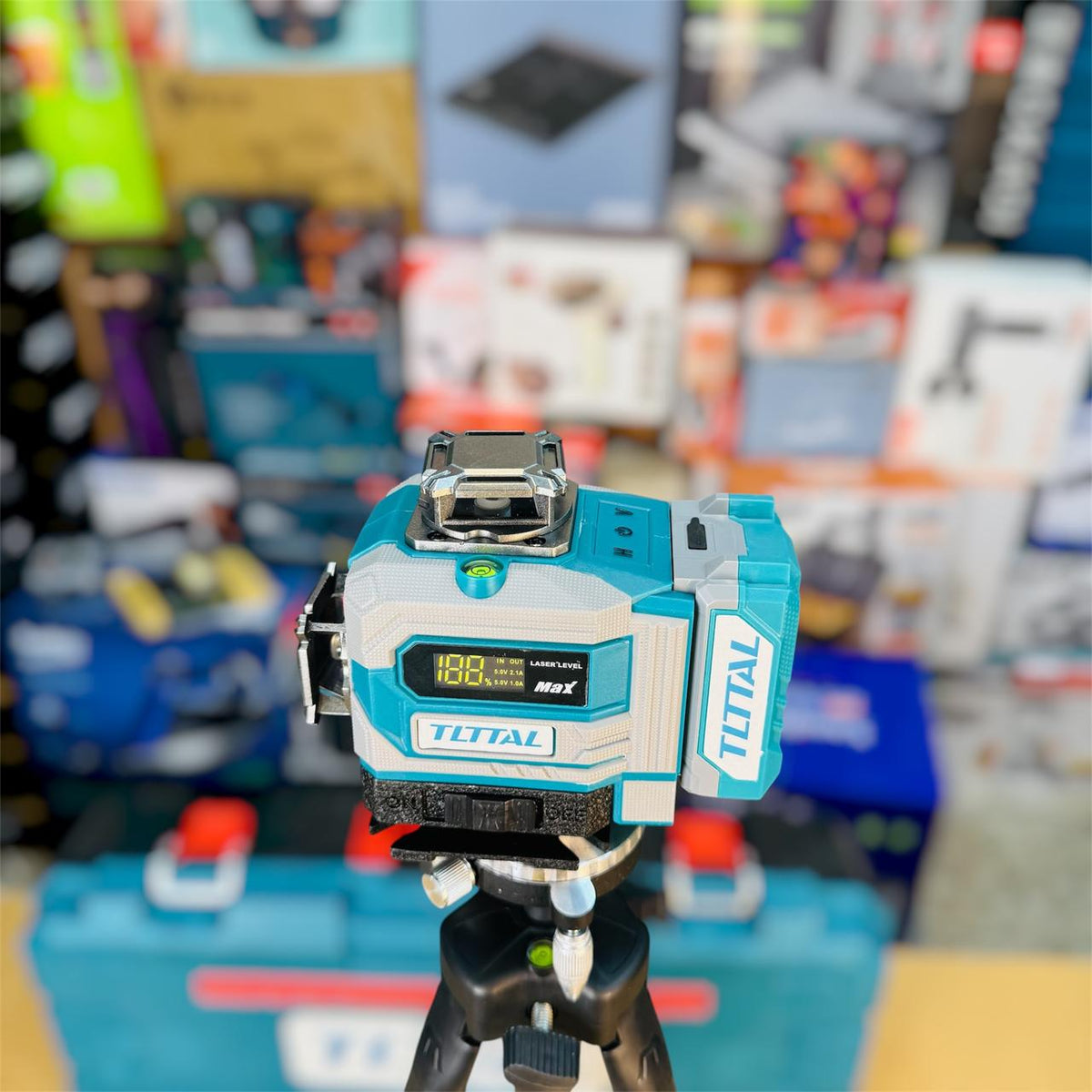 TLTTAL 360° Rechargeable Laser Level – 16-Line Green Laser with Tripod & Remote