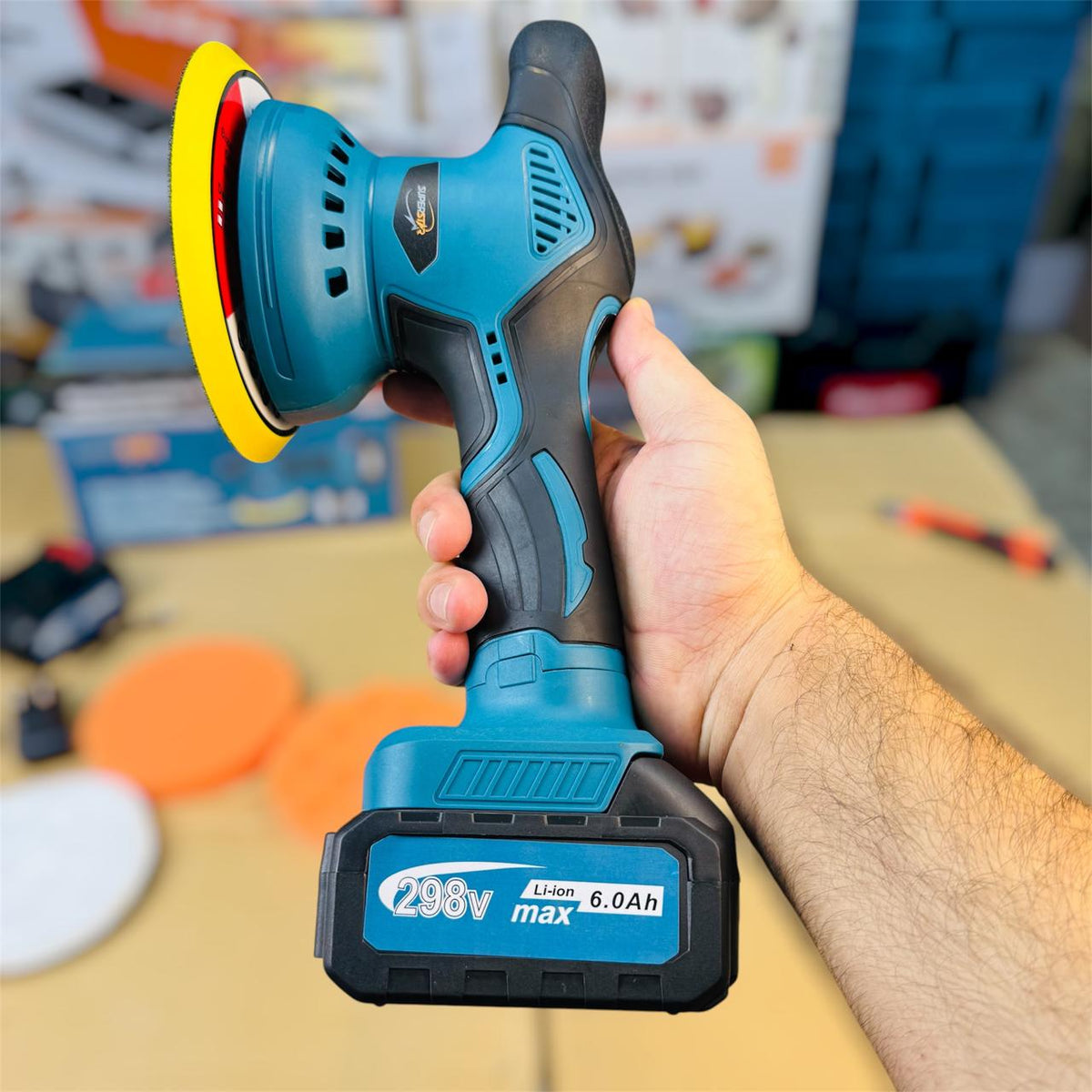 Rechargeable Motor Waxing & Polishing Machine-2 battery
