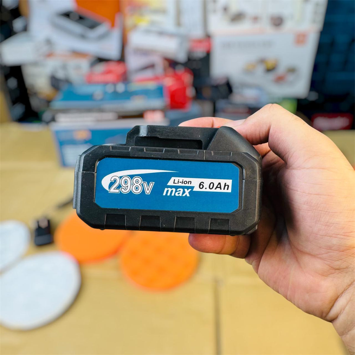 Rechargeable Motor Waxing & Polishing Machine-2 battery