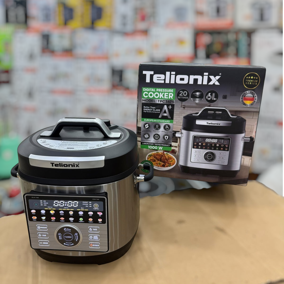 Telionix Digital electric Pressure Cooker 6-Litres Capacity TPC3675