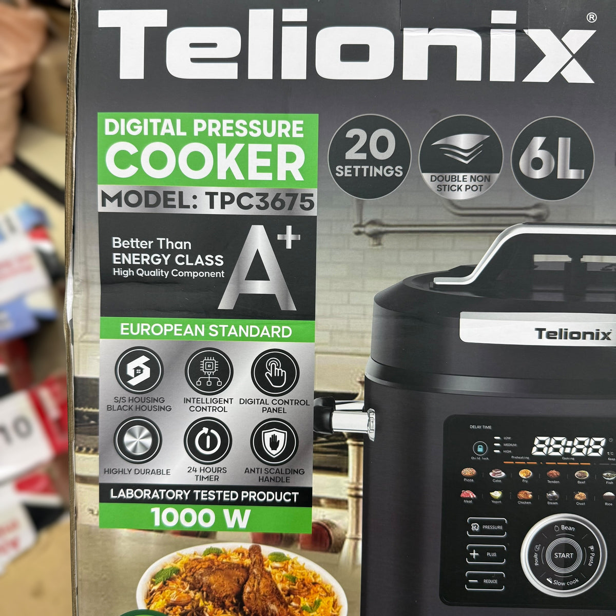 Telionix Digital electric Pressure Cooker 6-Litres Capacity TPC3675