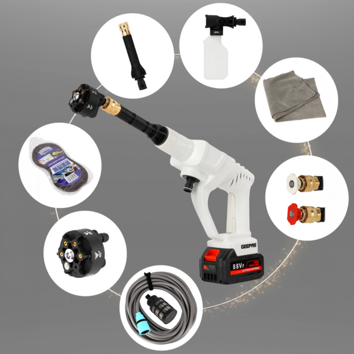 Geepas rechargeable solar & car washer GCW19042