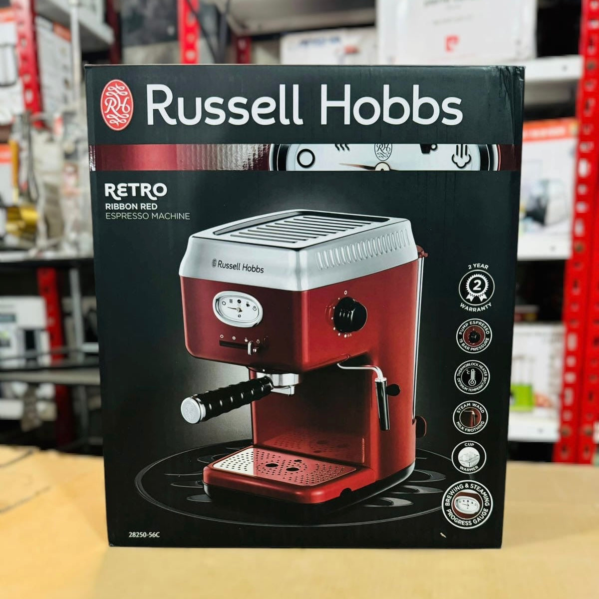 Russell Hobbs Retro Espresso Coffee Machine 28250-56