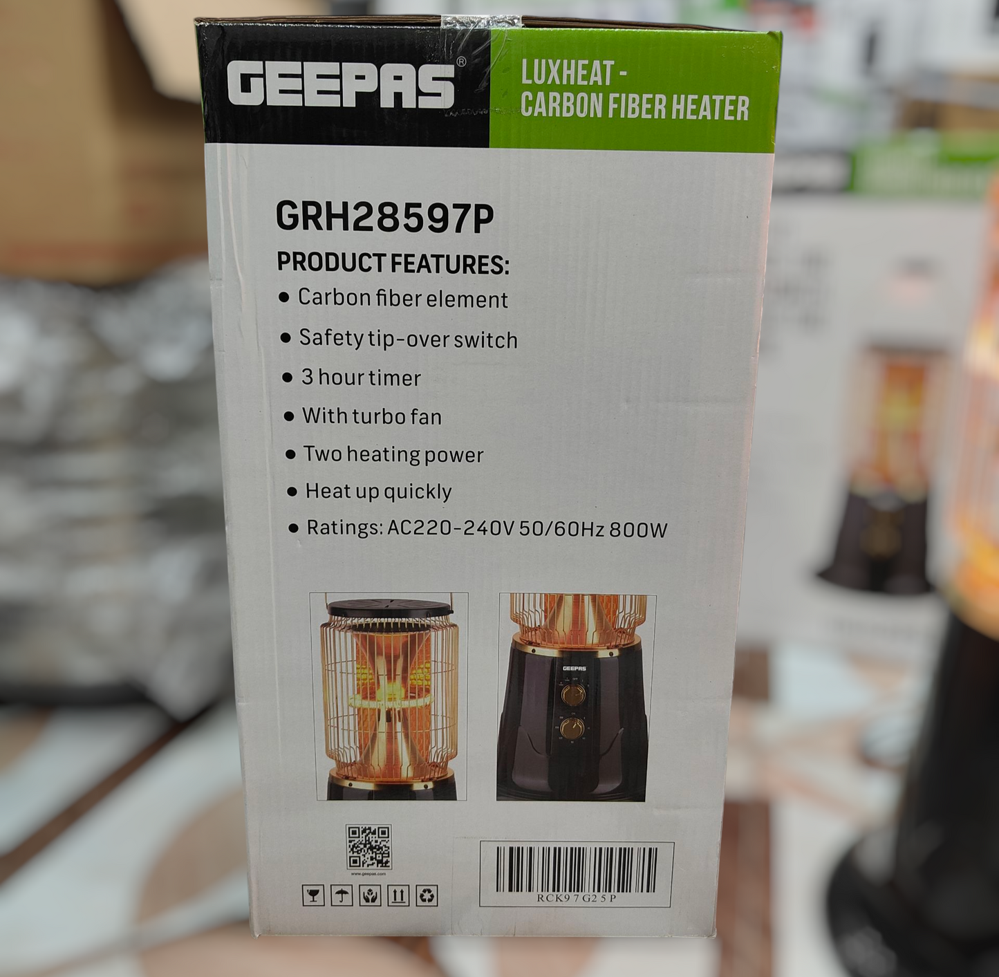 GEEPAS Corban fiber turbo heater