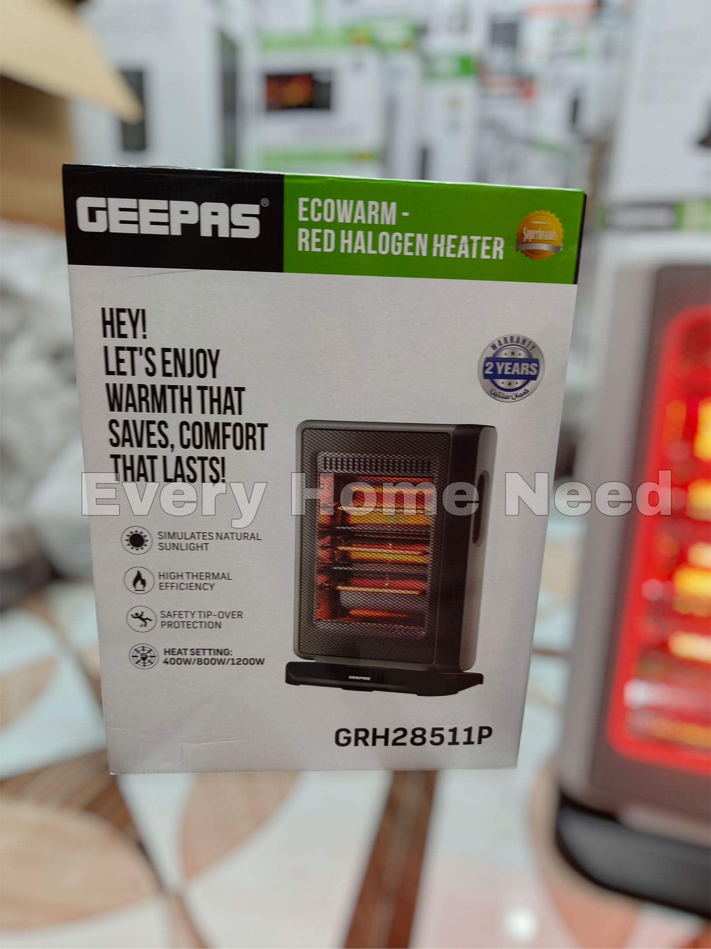 Geepas Red halogen heater 28511