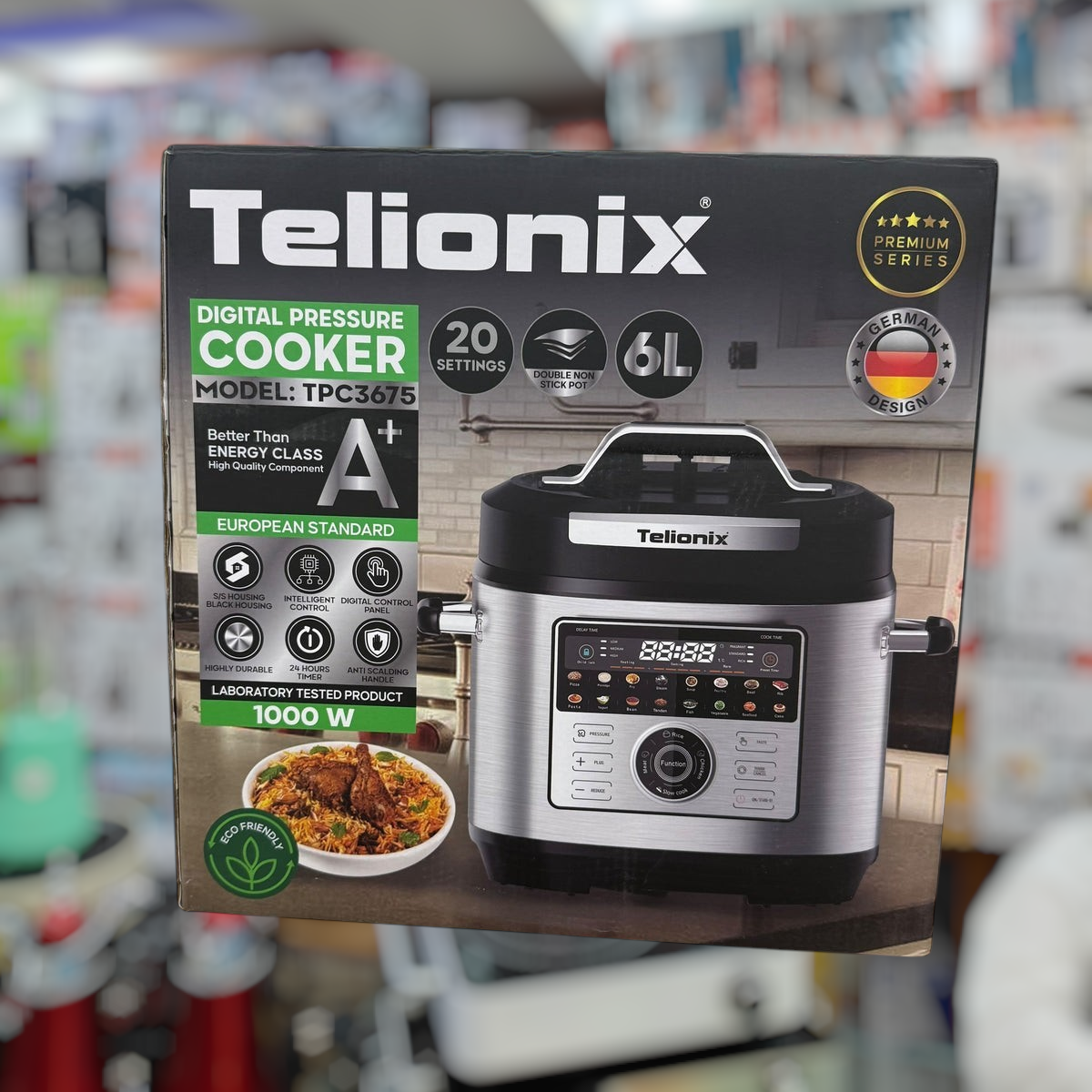 Telionix Digital electric Pressure Cooker 6-Litres Capacity TPC3675