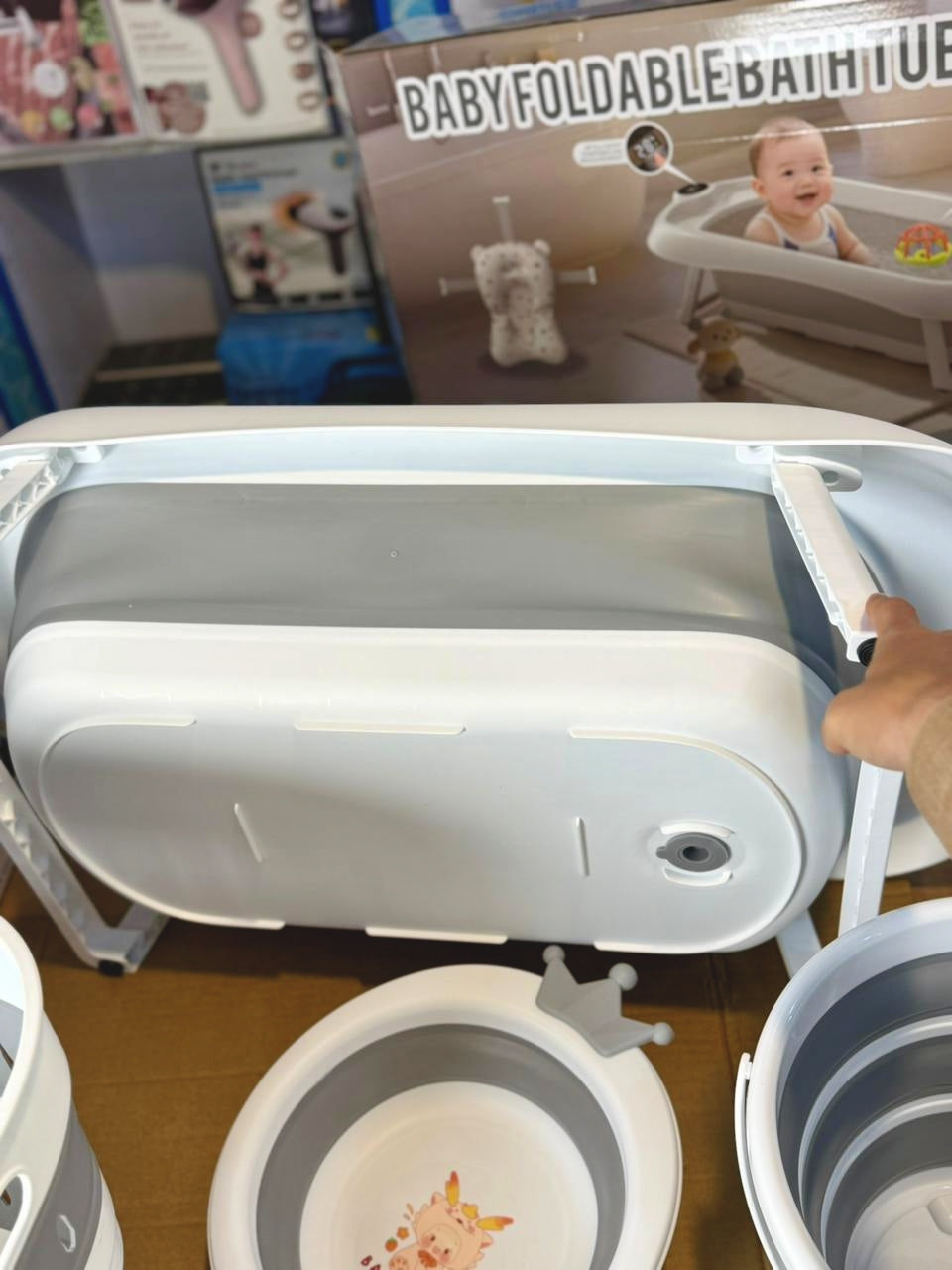 Baby Foldable Bathtub Set