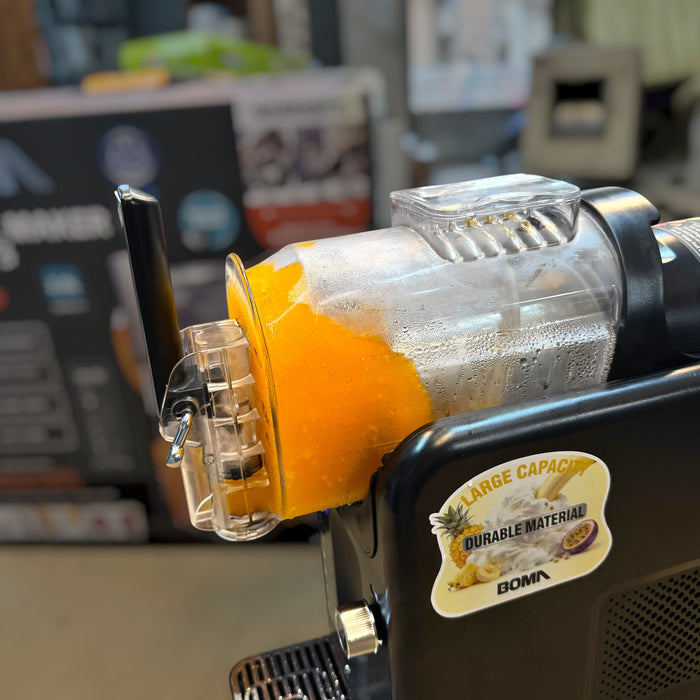 BOMA slushie machine in use