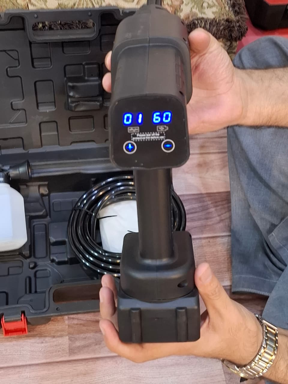 MDHL touch solar & car washer 48v double battery