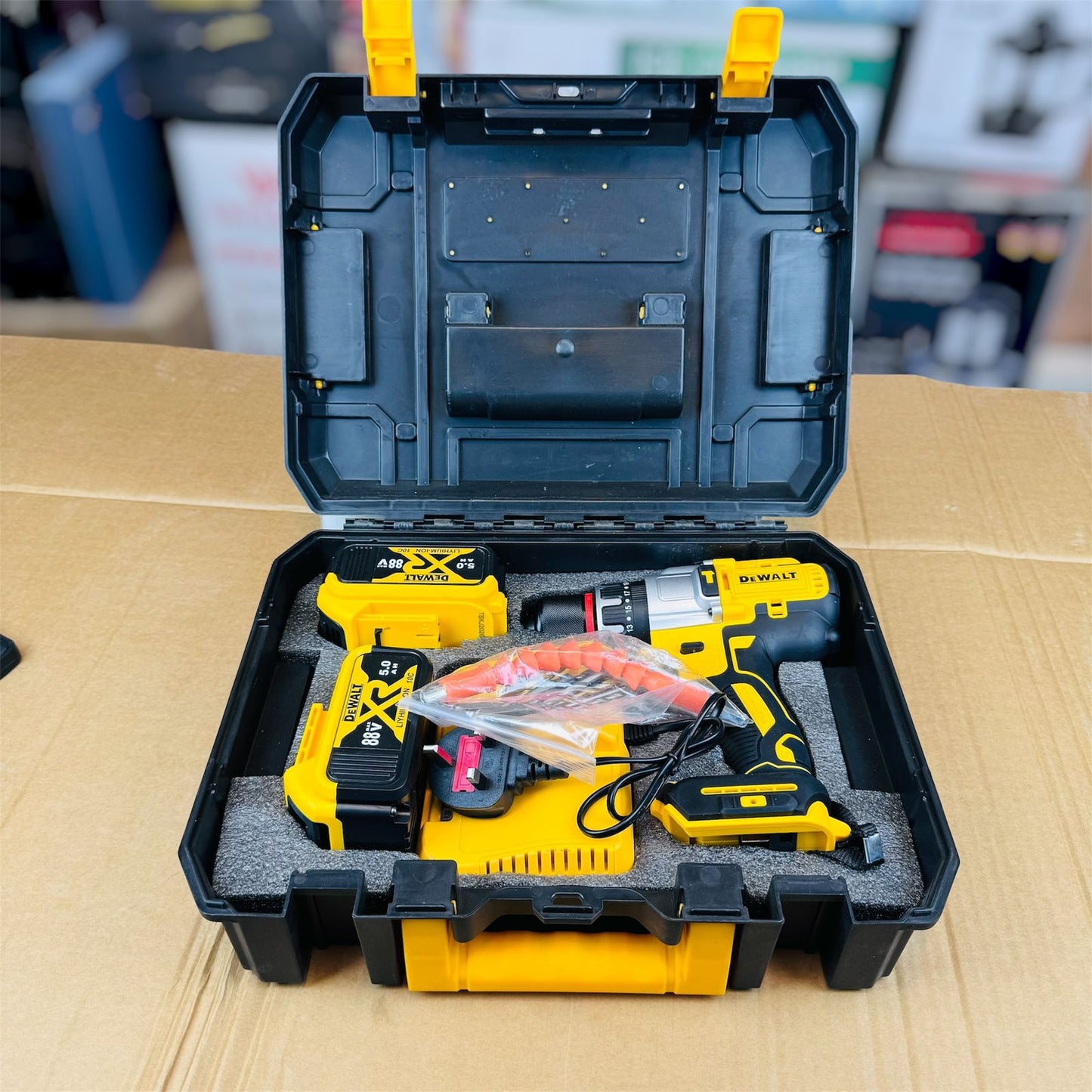 44V Brushless Cordless Drill Machine Set (Makita-Style/Dewalt-Style)
