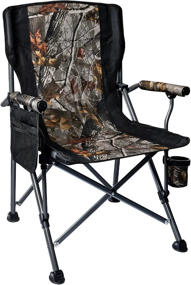 Camping Folding Chair, Heavy Duty Steel Frame Support 150kg