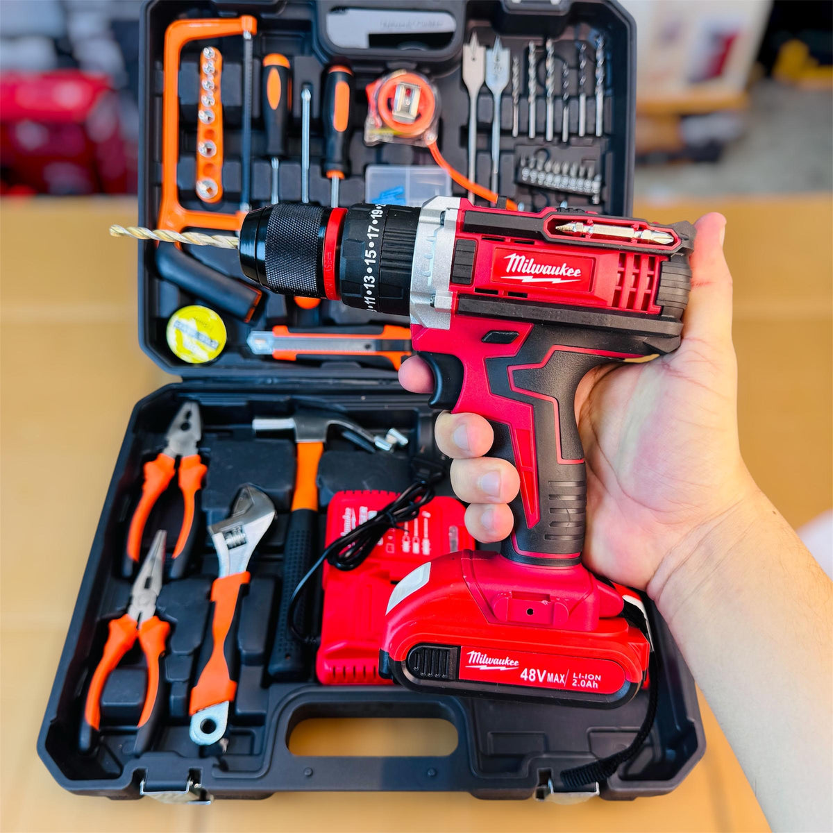 Milwaukee 48V 117-Piece Drill Machine Set