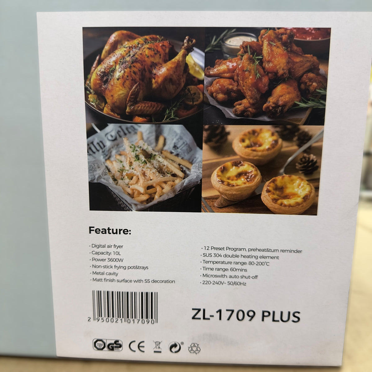 Uakeen Digital Double Heating Air Fryer 10L Capacity ZL-1709 PLUS