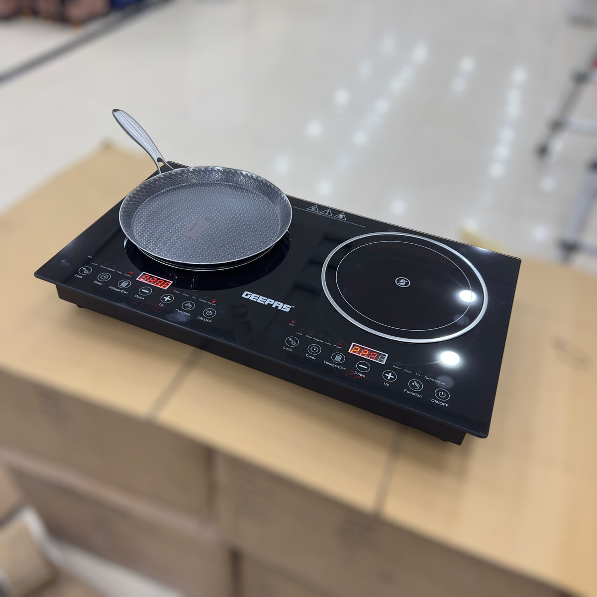 Geepas 2 in 1 Induction & Infrared Double Burner Hot Plate 6130