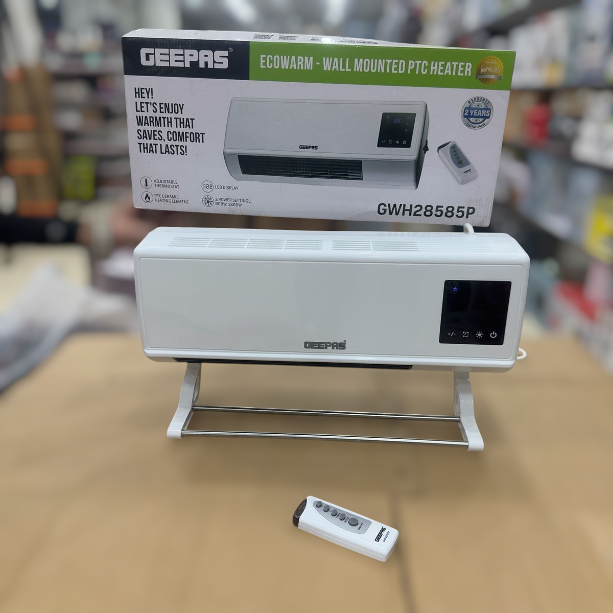 Geepas Ecowarm Wall Mounted PTC Heater 28585