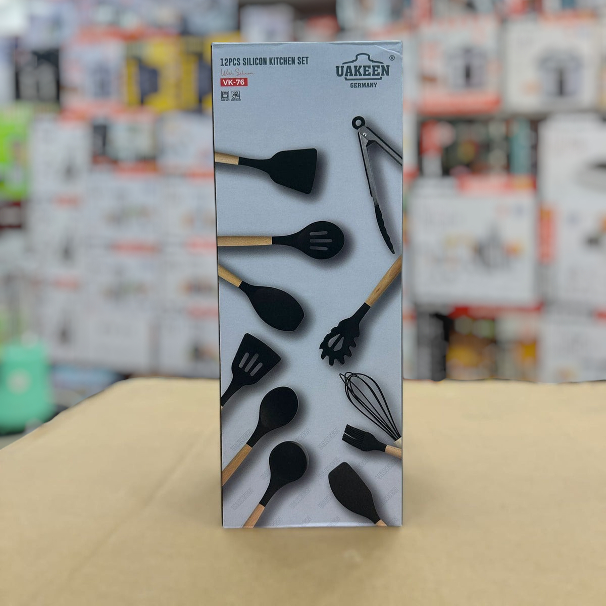 Uakeen 12pcs Silicone Kitchen Spoon Set VK-76