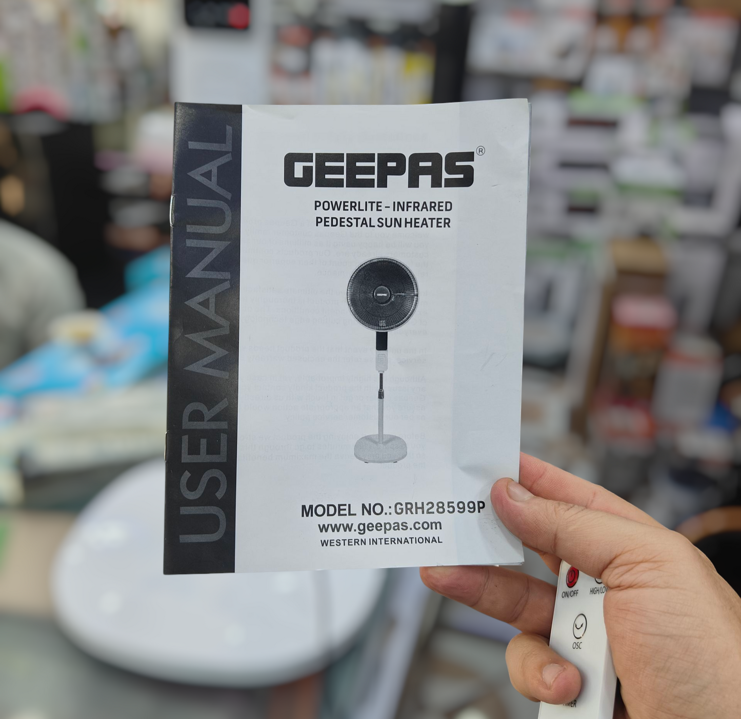 Geepas infrared pedestal sun heater GRH 28599p