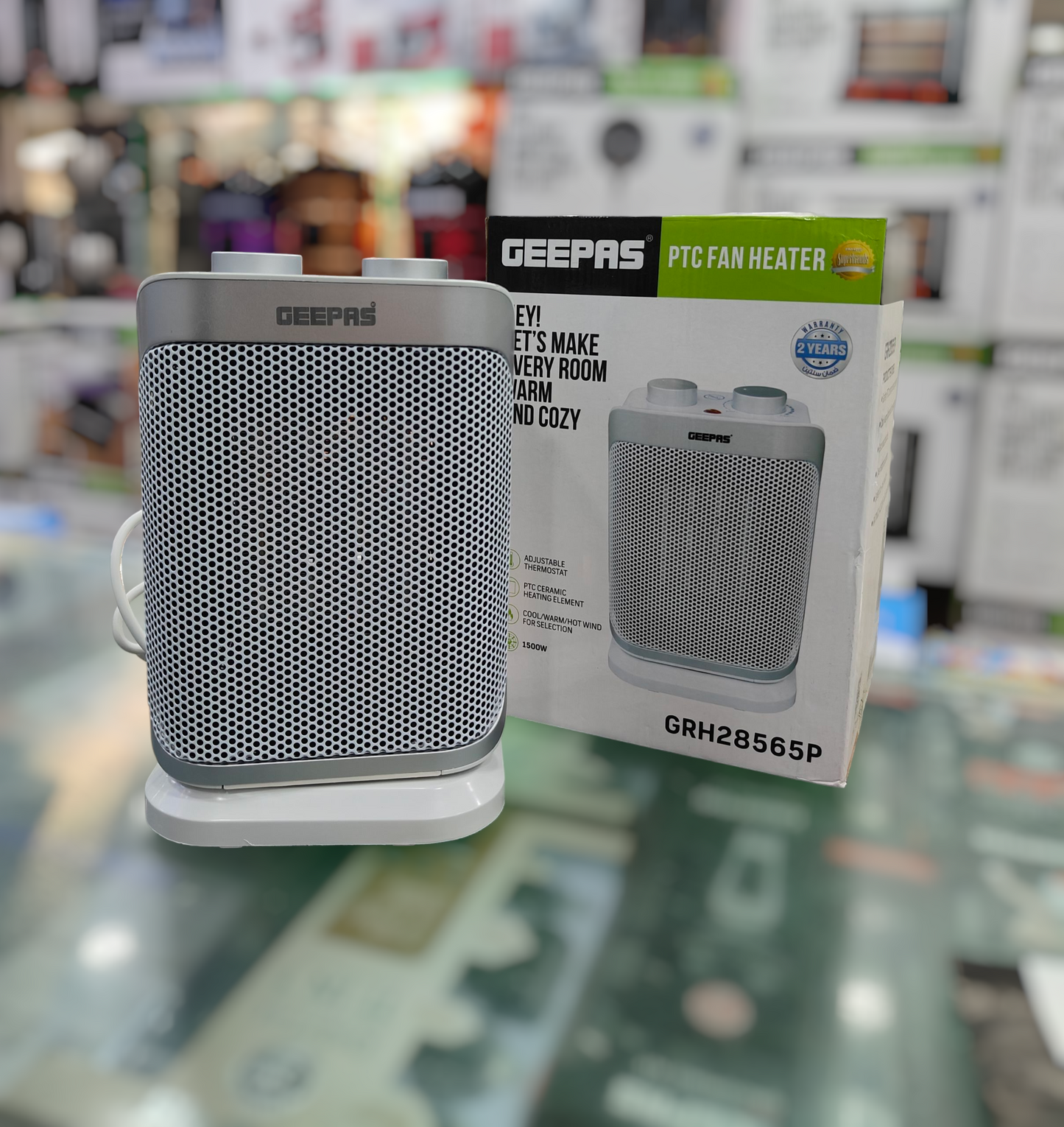 Geepas PTC ceramic fan heater GRH 28585