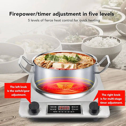 Portable Induction Cooker,  Countertop, Single Burner, Efficient Touch Control Panel